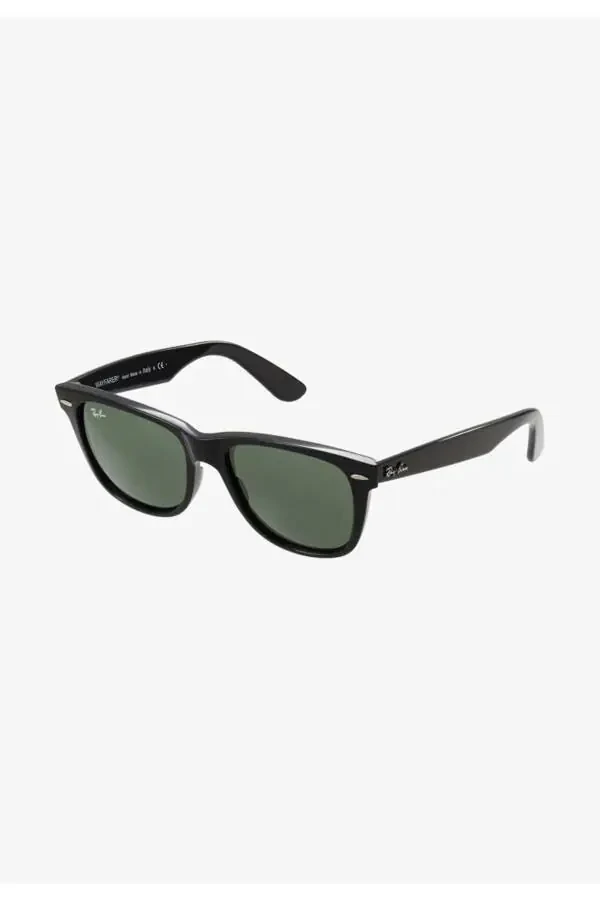 Rb2140 901 50wayfarer Siyah Kemik Yeşil Camlı Unisex Güneş Gözlüğü Rb 2140 901-Siyah - 5