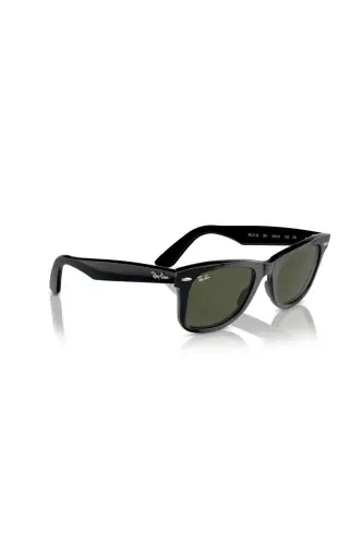 Rb2140 901 50wayfarer Siyah Kemik Yeşil Camlı Unisex Güneş Gözlüğü Rb 2140 901 - Siyah - 4