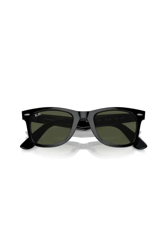 Rb2140 901 50wayfarer Siyah Kemik Yeşil Camlı Unisex Güneş Gözlüğü Rb 2140 901 - Siyah - 6
