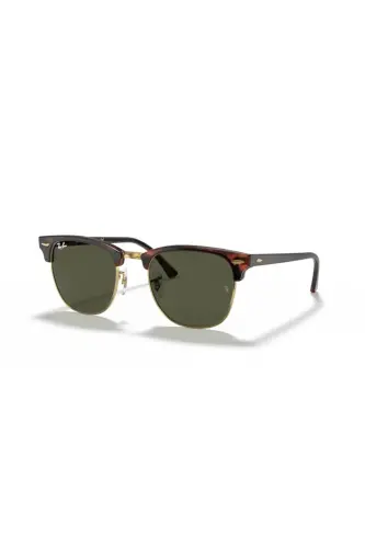 Rb3016 W0366 51 Clubmaster Unisex Quyoshdan Saqlaydigan Ko'zoynak - Oltin - 3