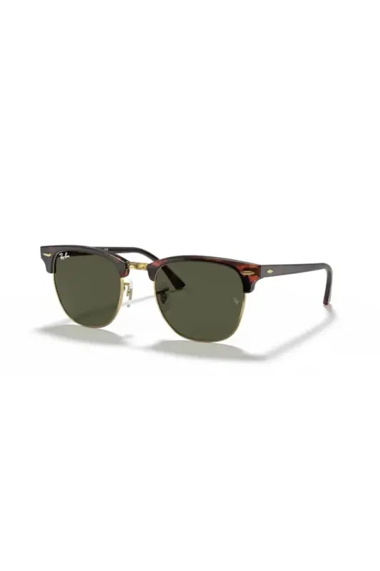 Rb3016 W0366 51 Clubmaster Unisex Quyoshdan Saqlaydigan Ko'zoynak - Oltin - 3