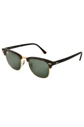 Rb3016 W0366 51 Unisex Güneş Gözlüğü Uv400 Korumalı Clubmaster-Yeşil cam - RAY-BAN (1)