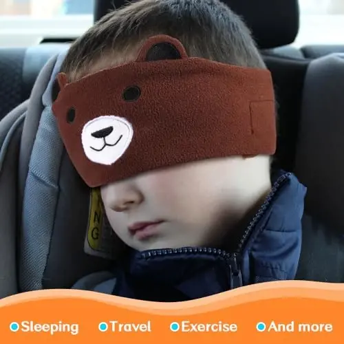 RBFSAH Kids Wireless Headphones, Over Ear Headphones for Children & Toddlers, with Thin Speakers & Super Soft Fleece Headband (Hippo) - 6