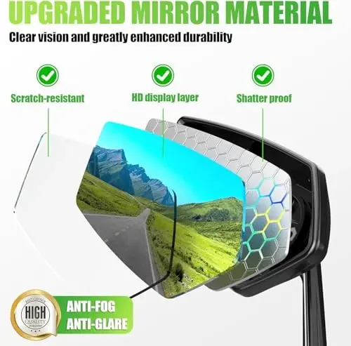 RBRL Bike Mirror, 360° Adjustable Handlebar Mirror with Drop-Proof Structure, 3-Screw Locking Anti-Loosen System, Aluminum Alloy Base, Wide Angle Vision Bicycle Mirror for eBikes, Mountain Bikes(left) - 3