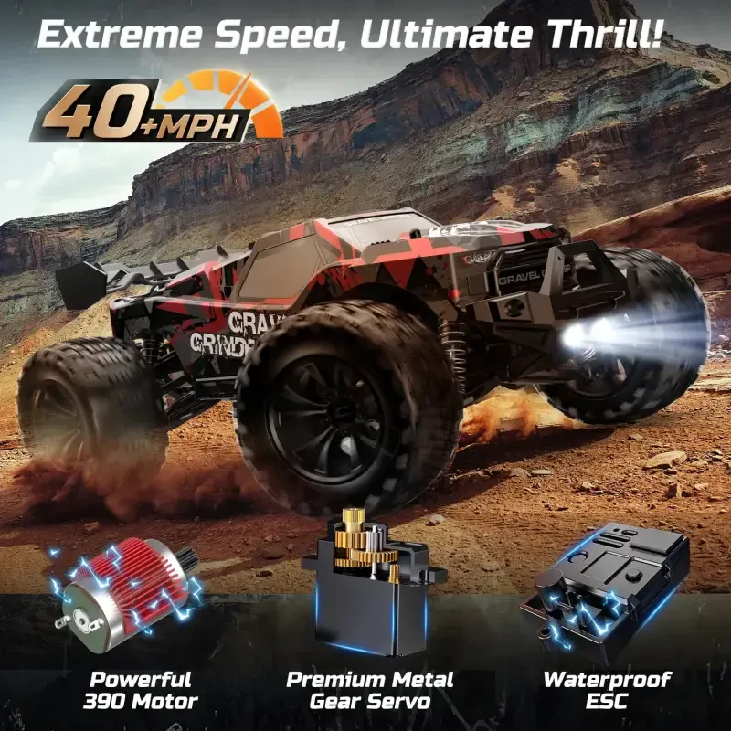 RC Car 1/16 High Speed Remote Control Car 4WD off Road RC Truck Vehicle 30+ MPH for Adults Gifts for Kids Play Outdoor 2 Batteries - 2