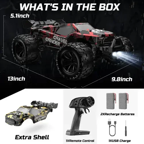 RC Car 1/16 High Speed Remote Control Car 4WD off Road RC Truck Vehicle 30+ MPH for Adults Gifts for Kids Play Outdoor 2 Batteries - 8