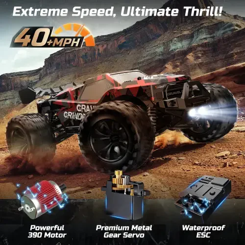 RC Car 1/16 Yuqori Tezlikdagi Masofadan Boshqariladigan Mashina 4WD yo'ltanlamas RC Yuk Mashinasi Transport Vositasi 30+ MPH Kattalar uchun Bolalar uchun Sovg'alar Ochiq Havoda O'ynash uchun 2 Akkumulyator - JOYSTONE (1)