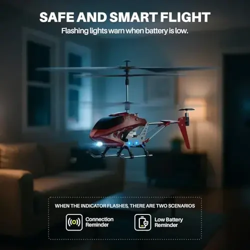 RC вертолет S107H-E с удержанием высоты, 3,5 канала, гироскопическим стабилизатором - для детей и начинающих - 6