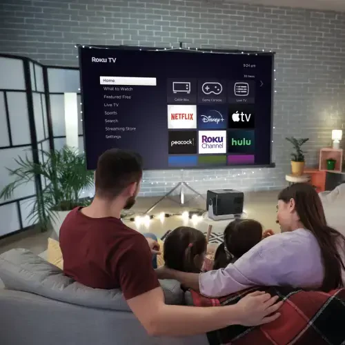RCA 1080P Full HD Roku Smart Projector with Bluetooth and Multiple Aspect Ratios - 8