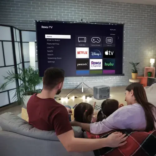 RCA 720P HD Roku Smart Home Theater Projector With Roku Express Streaming, 150 ANSI, RPJ185, Black - 10