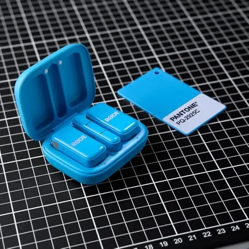 RØDE Wireless Micro - Compact Wireless Microphone, Two Mics with Charge Case for Smartphone Content Creation - USB-C, Blue - 5