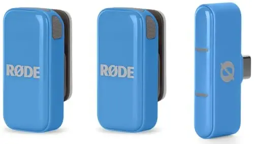 RØDE Wireless Micro - Compact Wireless Microphone, Two Mics with Charge Case for Smartphone Content Creation - USB-C, Blue - RODE (1)