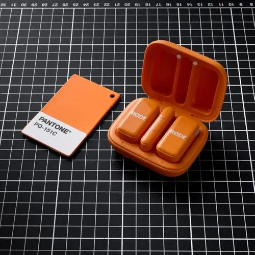 RØDE Wireless Micro - Compact Wireless Microphone, Two Mics with Charge Case for Smartphone Content Creation - USB-C, Orange - 5