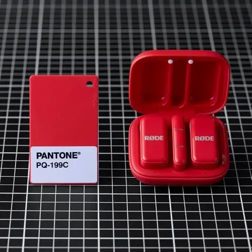 RØDE Wireless Micro - Compact Wireless Microphone, Two Mics with Charge Case for Smartphone Content Creation - USB-C, Red - 5