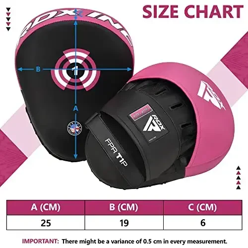 RDX Boxing Pads Focus Mitts, Maya Hide Leather Curved Hook and Jab Target Hand Pads, Great for MMA, Kickboxing, Martial Arts, Muay Thai, Karate Training, Padded Punching, Coaching Strike Shield - 5