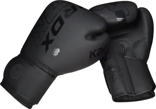 RDX Boxing Gloves for Men Women, Leather Punching Boxing Gloves for Adults, 8oz-16oz Unisex Gloves for Boxing, MMA, Muay Thai, Training,Black,16oz - 6
