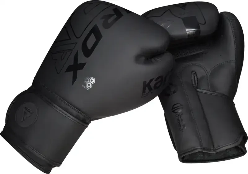 RDX Boxing Gloves for Men Women, Leather Punching Boxing Gloves for Adults, 8oz-16oz Unisex Gloves for Boxing, MMA, Muay Thai, Training,Black,16oz - 6