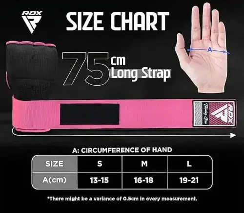 RDX Boxing Hand Wraps Inner Gloves Quick 75cm Long Wrist Straps Padded - 4