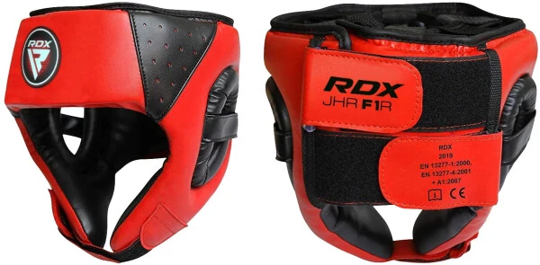 RDX Kids Boxing Headgear, MMA Training KickBoxing Equipment, Leather, Red-RED - 7