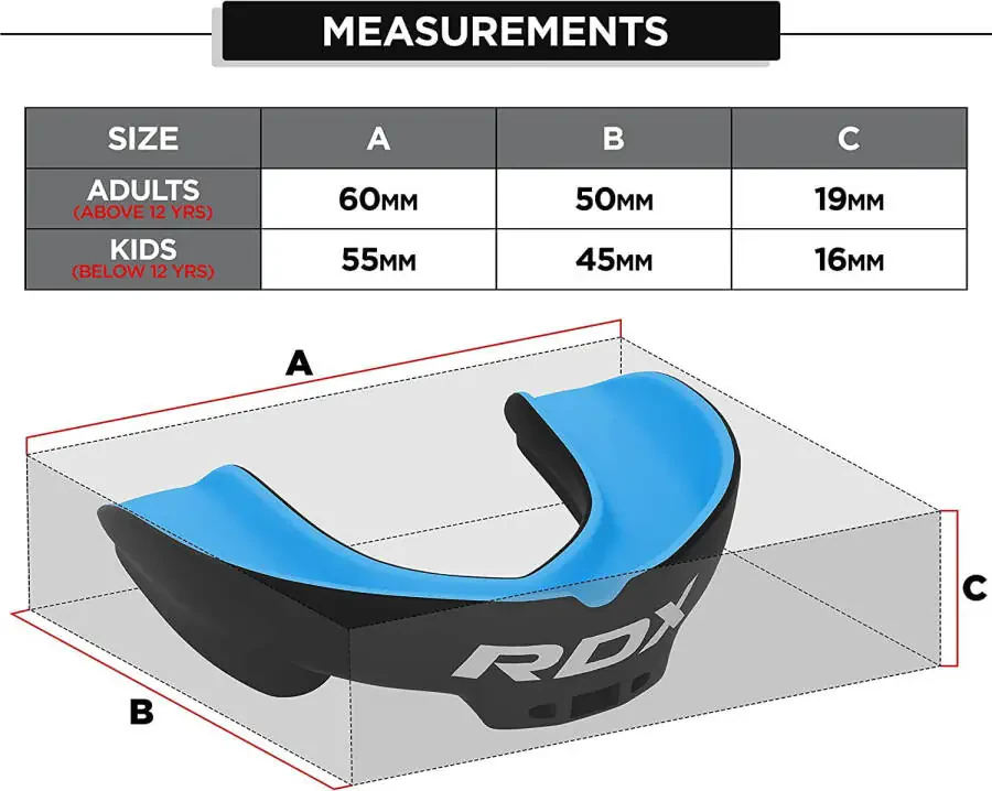 RDX Gum Shield Boxing MMA Mouth Guard Kickboxing Mouthpiece, Mouthguard Jaw Protector with Case, Muay Thai Martial Arts Rugby Hockey Football Judo Karate Soccer Contact Sports-BLUE - 5