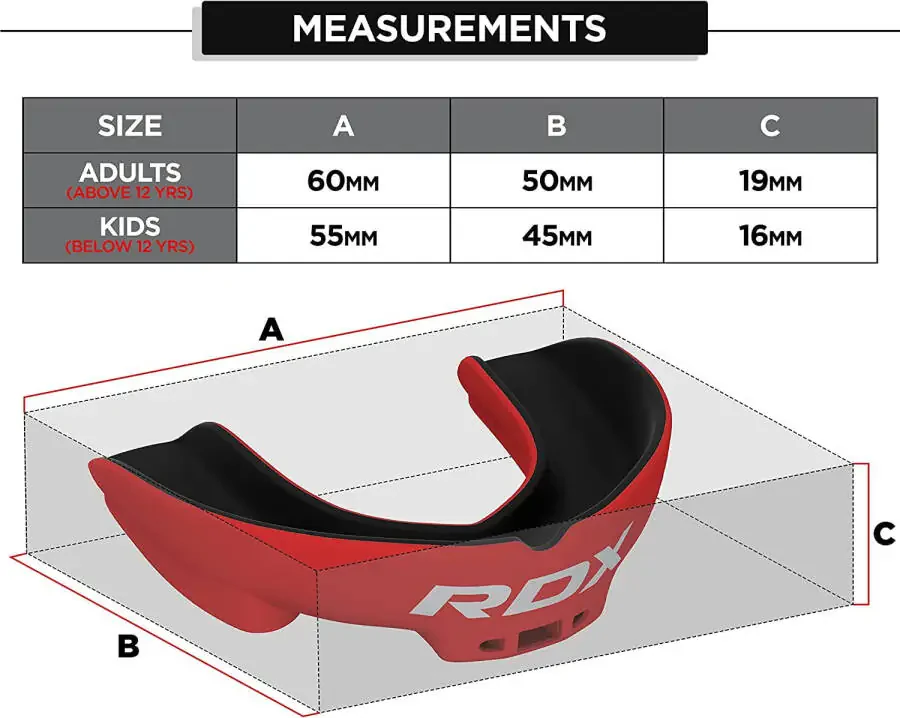 RDX Gum Shield Boks MMA Og'iz himoyachisi Kikboksing Og'iz qopqog'i, Og'iz himoyachisi Jag' himoyachisi G'ilof bilan, Muay Tay Jang san'ati Regbi Xokkey Futbol Dzyudo Karate Futbol Aloqa Sporti - 4
