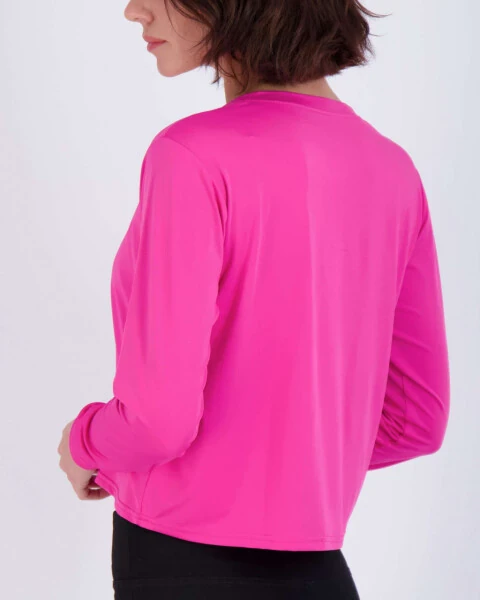 Real Essentials 5 Pack: Women's Dry Fit Crop Top - Long Sleeve Crew Neck Stretch Athletic Tee (Available in Plus Size) - REAL ESSENTIALS (1)