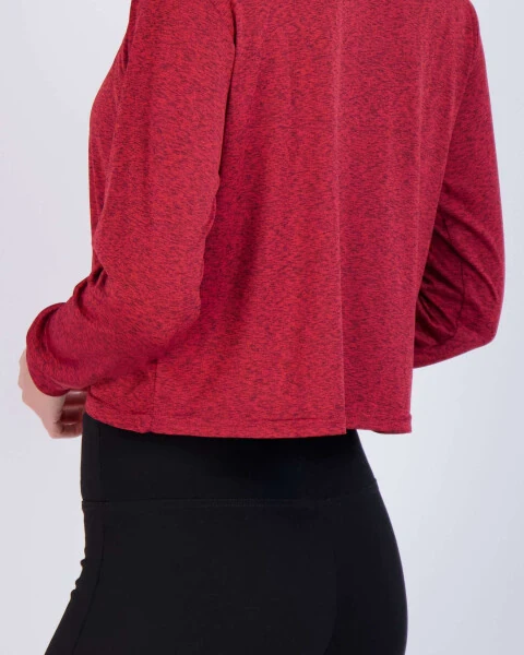 Real Essentials 5 Pack: Women's Dry Fit Crop Top - Long Sleeve Crew Neck Stretch Athletic Tee (Available in Plus Size)- - 3