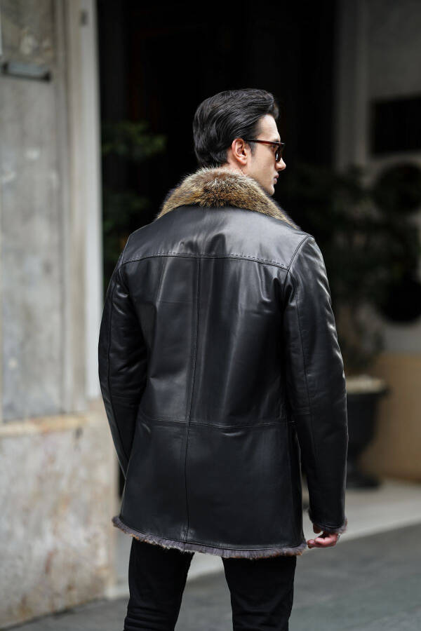 Real fur and leather jacket. - 3