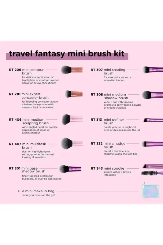 Real Techniques Mini Sayohat Cho'tkasi To'plami - 4