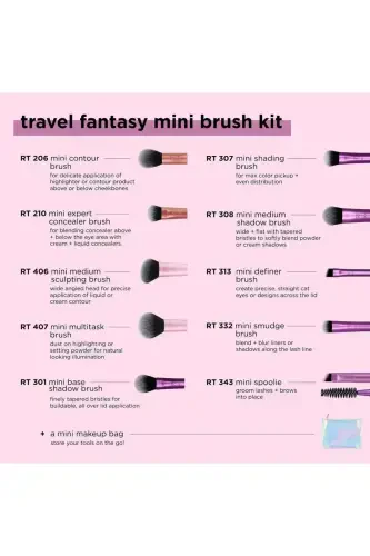 Real Techniques Mini Travel Brush Set - 4