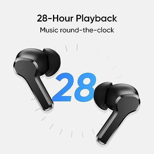 realme TechLife Buds T100 Bluetooth Truly Wireless In-Ear Earbuds with mic, AI ENC for Calls, Google Fast Pair, 28 Hours Total Playback with Fast Charging and Low Latency Gaming Mode (Black) - 4