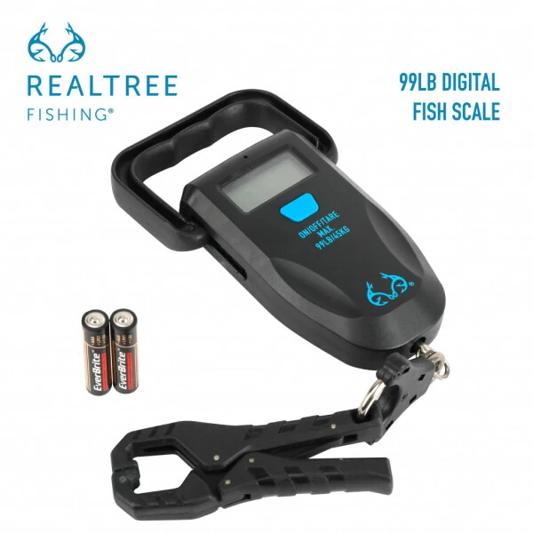 Realtree Fishing Digital Scale 99 lb. Capacity with Lip Gripper and LCD Display - 1