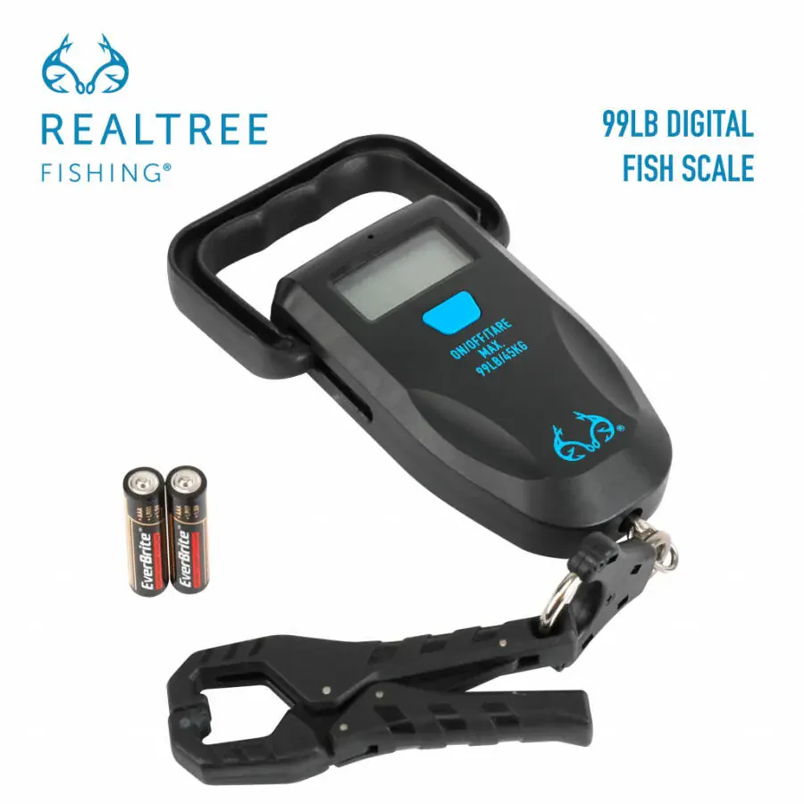 Realtree Fishing Digital Scale 99 lb. Capacity with Lip Gripper and LCD Display - 1