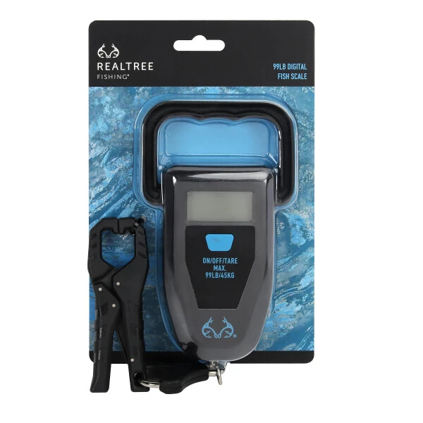 Realtree Fishing Digital Scale 99 lb. Capacity with Lip Gripper and LCD Display - 30