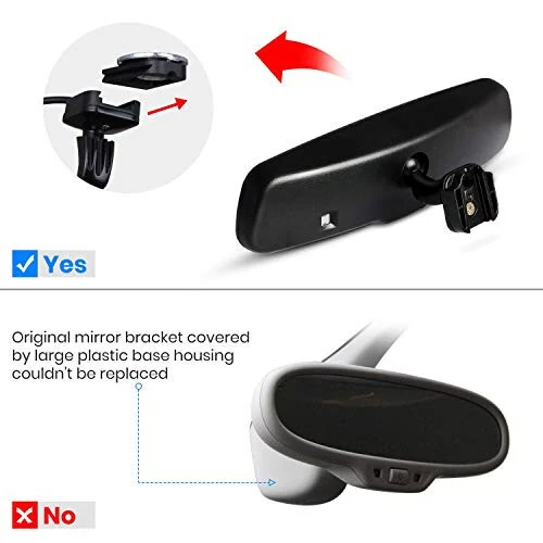 Rear View Mirror Camera with 4.3” Monitor, Super Night Vision OEM Backup Camera Mirror with IP 68 Waterproof Back Up Camera for Car, Rearview Mirror for Parking & Driving Safety AUTO-VOX T2 - 5