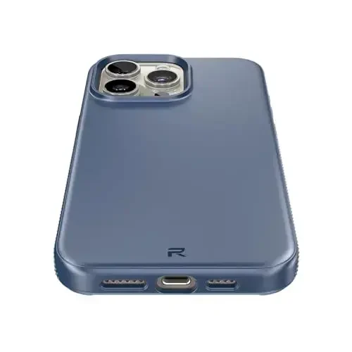 REBEL Air Case for iPhone 15 Pro Max [Air² Series] Strong MagSafe Compatible, Grippy Sides, Slim & Lightweight TPU Cover, Protective Corners, Raised Lens Ring, 6.7 Inch Phone 2024 (Blue) - 3