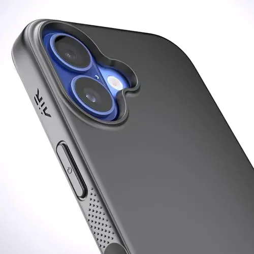 REBEL Air Case for iPhone 16 [Air² Series] MagSafe bilan mos, Kuchli Magnitlar, Sirpanmaydigan Yon tomonlar, Yupqa & Yengil TPU Qoplama, Himoya Burchaklari, Ko'tarilgan Ob'ektiv Halqasi, 6.1 dyuymli Telefon 2024 (Qora) - 5