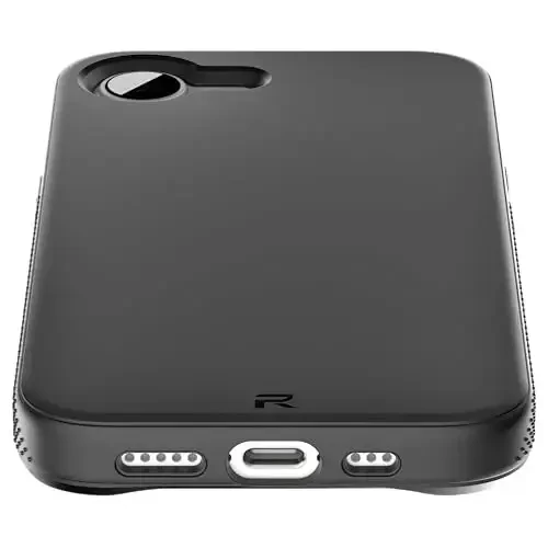 REBEL Air Case for iPhone 16e [Air² Series] Compatible with MagSafe, Strong Magnets, Grippy Sides, Slim & Lightweight TPU Cover, Protective Corners, Raised Lens Ring, 6.1 Inch Phone 2025 (Black) - 4