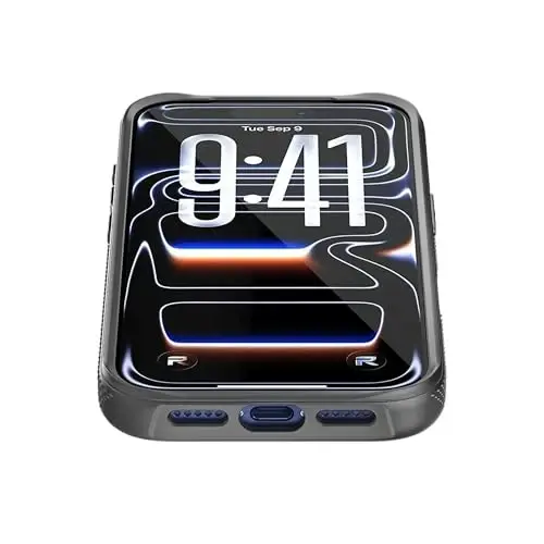 REBEL Air Case for iPhone 17 Pro [Air² Series] Strong MagSafe Compatible, Grippy Sides, Slim & Lightweight Cover, Camera Button, Protective Corners, Raised Lens Ring, 6.3 Inch Phone 2025 (Black) - REBEL (1)