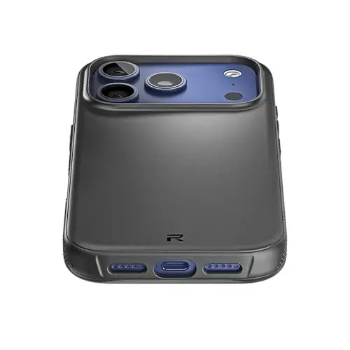 REBEL Air Case for iPhone 17 Pro [Air² Series] Strong MagSafe Compatible, Grippy Sides, Slim & Lightweight Cover, Camera Button, Protective Corners, Raised Lens Ring, 6.3 Inch Phone 2025 (Black) - 3