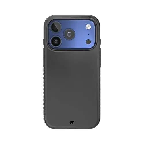 REBEL Air Case for iPhone 17 Pro [Air² Series] Strong MagSafe Compatible, Grippy Sides, Slim & Lightweight Cover, Camera Button, Protective Corners, Raised Lens Ring, 6.3 Inch Phone 2025 (Black) - 5