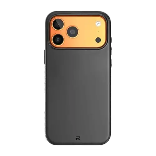 REBEL Air Case for iPhone 17 Pro Max [Air² Series] Strong MagSafe Compatible, Grippy Sides, Slim & Lightweight Cover, Camera Button, Protective Corners, Raised Lens Ring, 6.9 Inch Phone 2025 (Black) - 5