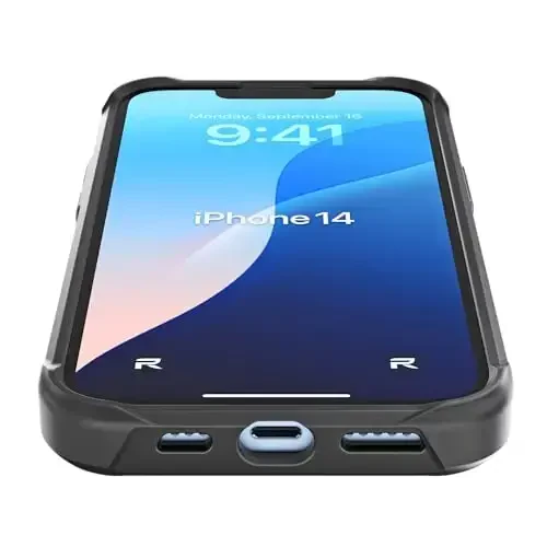 REBEL Case for iPhone 14/iPhone 13 Case [Gen-5 Aramid Fiber] Strong MagSafe Compatible, Grippy Sides, Shockproof Corners, Metal Buttons, Upgraded Protective Design, 6.1 Inch Phone 2022/2021 (Black) - 3