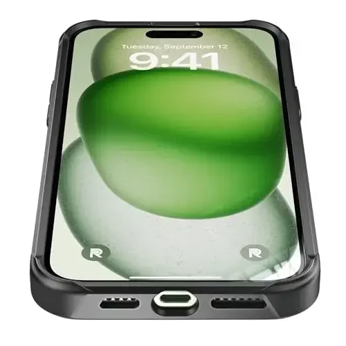 REBEL Case for iPhone 15 Plus [Gen-5 Aramid Fiber] Strong MagSafe Compatible, Grippy Sides, Shockproof Corners, CNC Metal Buttons, Upgraded Protective Design, 6.7 Inch Phone 2023 (Black) - 3