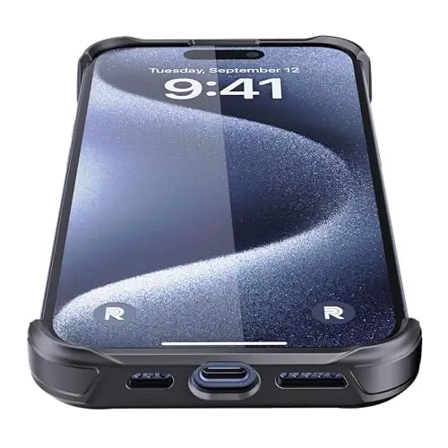 REBEL Case for iPhone 15 Pro [Flex Series] Exposed Sides Comfort, Aramid Fiber, Strong MagSafe Compatible, Shockproof Corners, Metal Lens, Protective Frameless Design, 6.1 Inch Phone 2023 (Flex) - 3