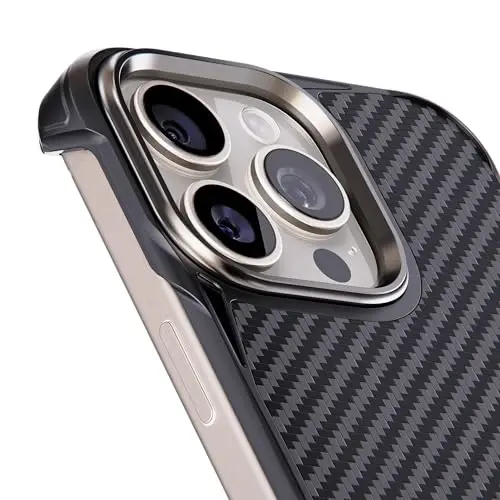 REBEL Case for iPhone 15 Pro Max [Flex Series] Exposed Sides for Comfort, Aramid Fiber, Strong MagSafe Compatible, Shockproof, Metal Lens, Protective Frameless Design, 6.7 Inch Phone 2023 (Flex) - REBEL (1)