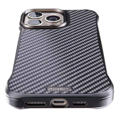 REBEL Case for iPhone 15 Pro Max [Flex Series] Exposed Sides for Comfort, Aramid Fiber, Strong MagSafe Compatible, Shockproof, Metal Lens, Protective Frameless Design, 6.7 Inch Phone 2023 (Flex) - 4