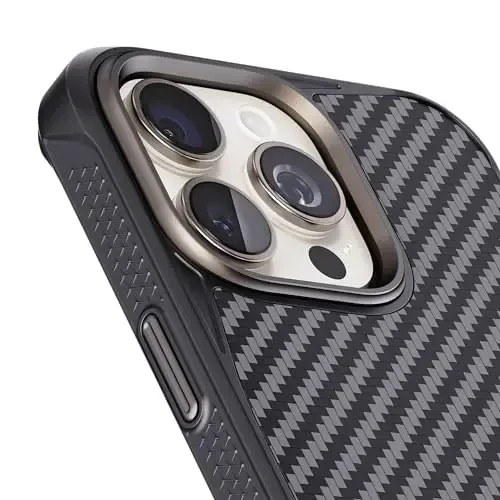 REBEL Case for iPhone 15 Pro Max [Gen-5 Aramid Fiber] Strong MagSafe Compatible, Grippy Sides, Shockproof Corners, Metal Lens + Buttons, Upgraded Protective Design, 6.7 Inch Phone 2023 (Black) - 2