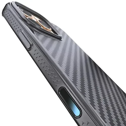 REBEL Case for iPhone 16 Pro Max [Gen-6 Aramid Fiber] Strong MagSafe Compatible, Grippy Sides, Shockproof Corners, Metal Lens + Buttons, Upgraded Protective Design, 6.9 Inch Phone 2024 (Black) - 6