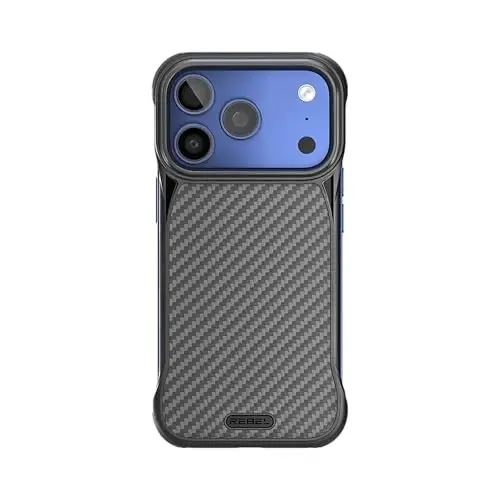 REBEL Case for iPhone 17 Pro [Flex Series] Exposed Sides for Comfort, Aramid Fiber, Strong MagSafe Compatible, Shockproof Corners, Metal Lens, Protective Frameless Design, 6.3 Inch Phone 2025 - 5